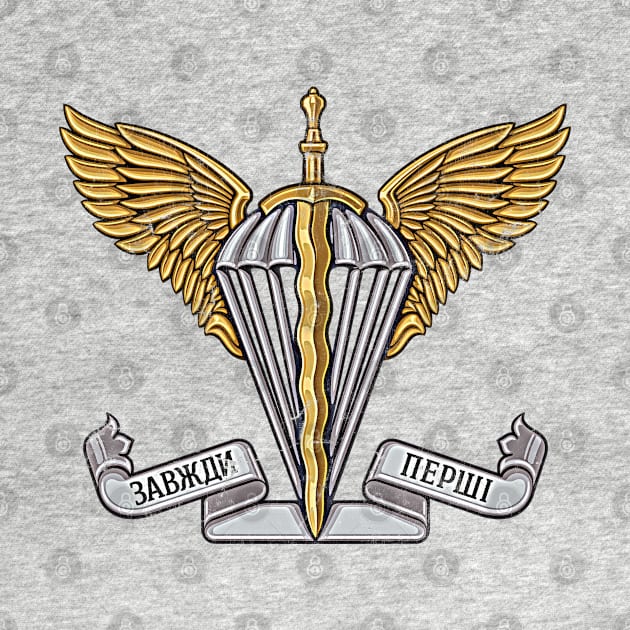 Ukrainian Air Assault Forces // Vintage-Style Emblem Design by DankFutura